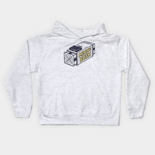 Cryptocurrency Miner Kids Hoodie by CryptoTextile